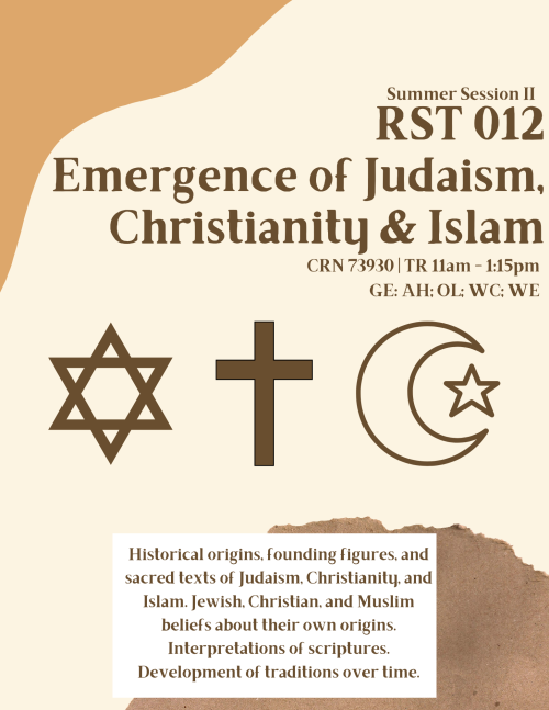a flyer for RST 012 featuring muted brown colors