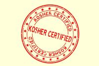 a logo with the word "Kosher"