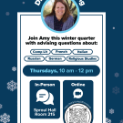 A flyer for virtual advising