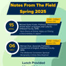 A thumbnail of the flyer for Spring Notes From the Field events